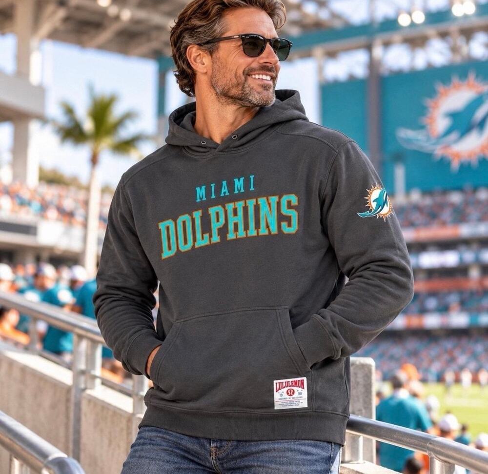 lululemon x NFL Miami Dolphins Steady State Pullover Hoodie Men’s XL NWT